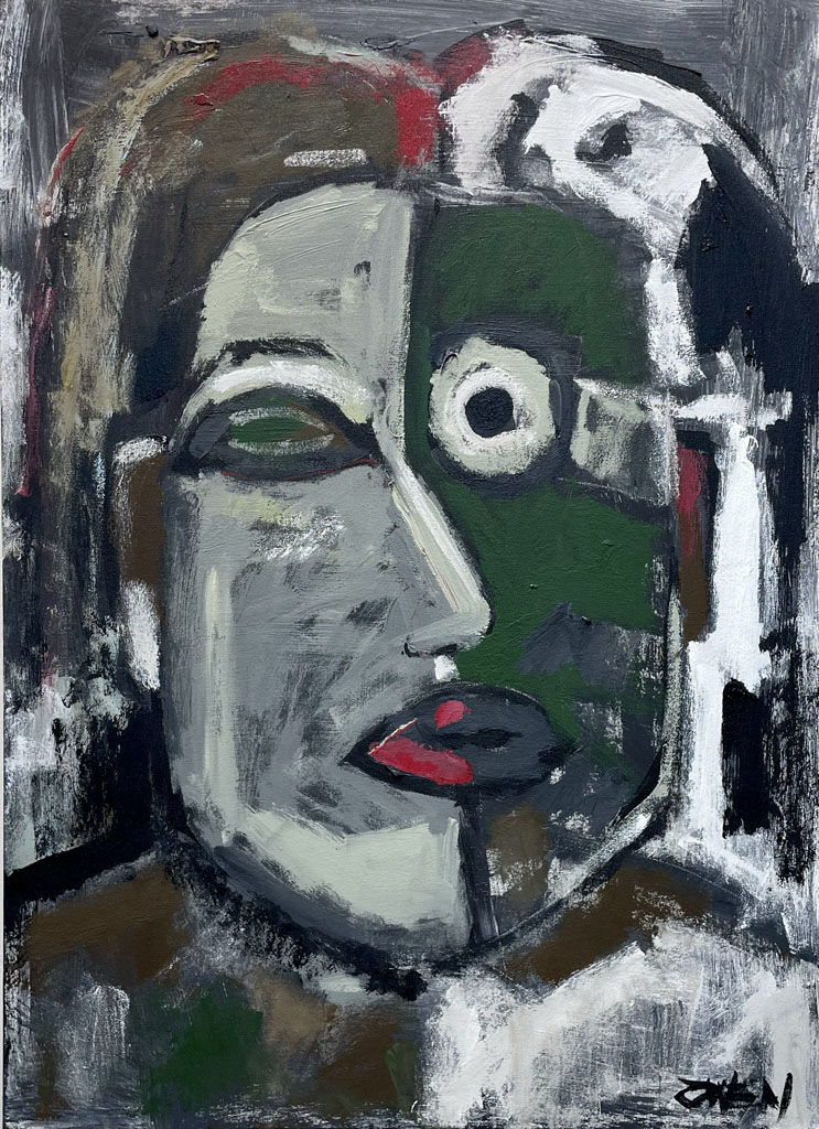 Black and Green Face Painting | Scott Vaughn Owens