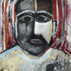 black and white face with dreads Painting | Scott Vaughn Owens