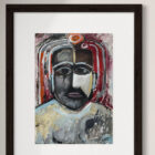 black and white face with dreads Painting | Scott Vaughn Owens