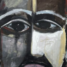 black and white face with dreads Painting | Scott Vaughn Owens