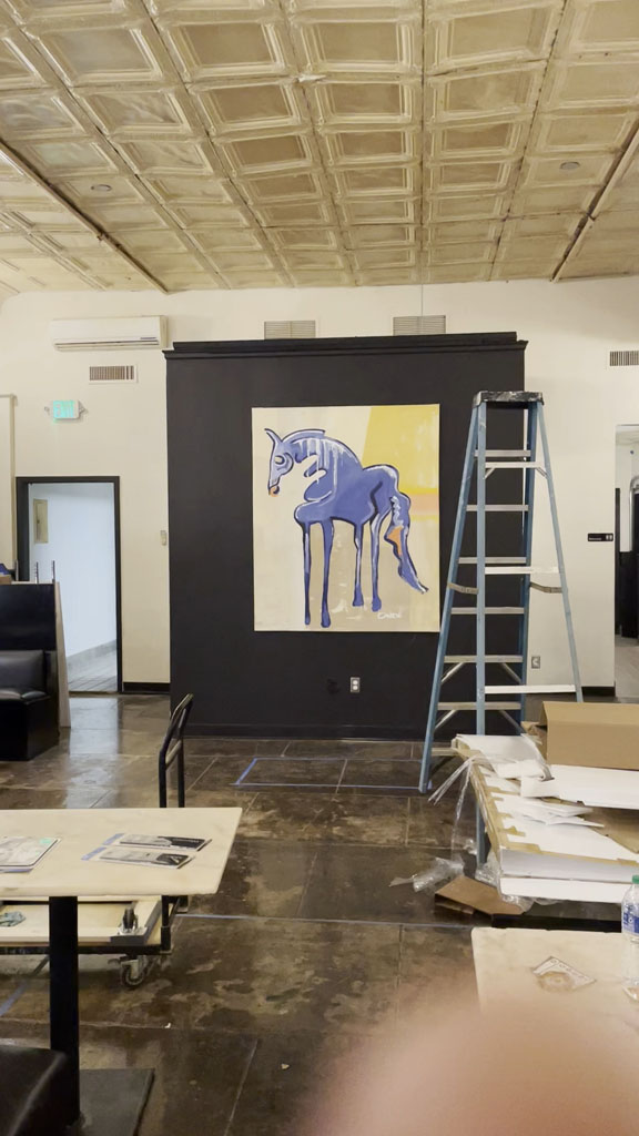 Blue Horse Painting | Scott Vaughn Owens